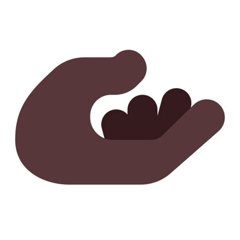 Palm Up Hand Flat Dark Icon Fluentui Emoji Flat Iconpack Microsoft