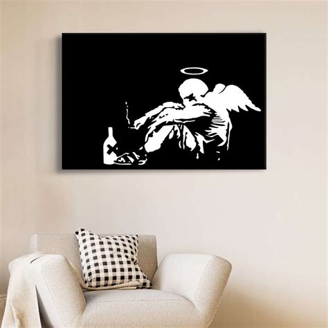 Banksy Fallen Angel Print Wall Art Canvas Let The Colors Inspire You