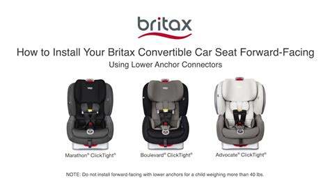 How To Install Britax Clicktight Convertible Car Seats Forward Facing