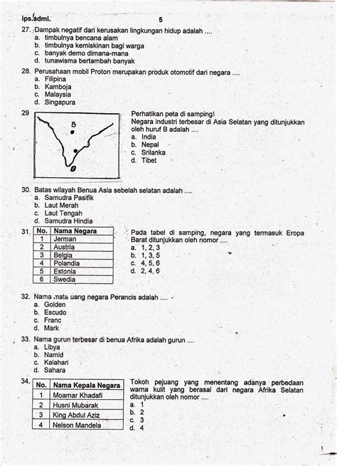 Prediksi Soal UN US IPS Kelas 6 SD TA 2013/2014 ~ Kumpulan Soal SD