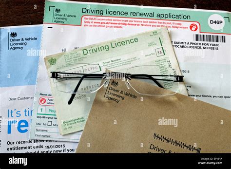 Renewing Old Style Paper Driving Licence At 70 Stock Photo Alamy