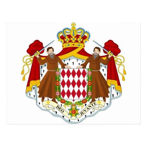 Monaco Coat Of Arms Postcard In 2021 Coat Of Arms