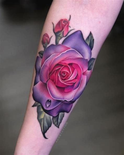 Rose tattoos for women 5. 11+ Tattoo Rose Color Colour in 2020 | Colorful rose ...