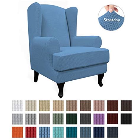 Easy Going Stretch Wingback Chair Sofa Slipcover 2 Piece Sofa Cover