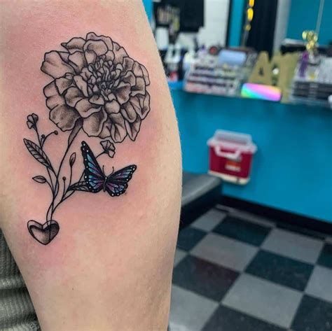 Marigold Flower Tattoo