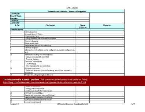 Warehouse Audit Checklist Xls Kunci Persoalan