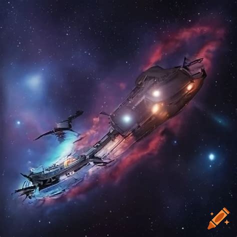 Sci Fi Ship Navigating Through The Universe On Craiyon