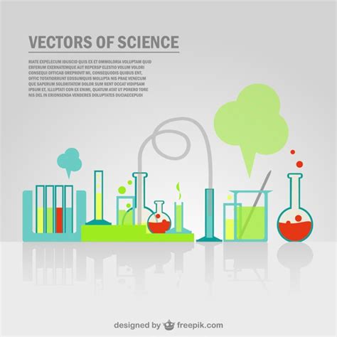 Free Vector Science Tubes Set Experiment Background