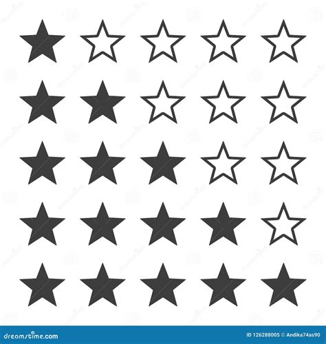 Vector Star Ratings Icon Set Stock Vector Illustration Of Ranking