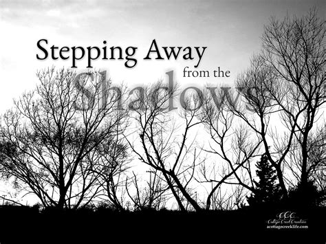 Stepping Away From the Shadows · A Cottage Creek Life