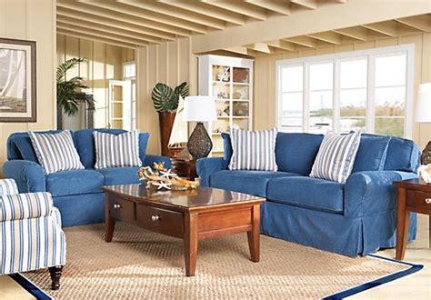 Denim Living Room Set