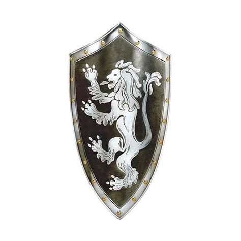 Using stonefang's hardened iron, it is heavier and also stronger than a regular metal shield. Knight Lion Shield