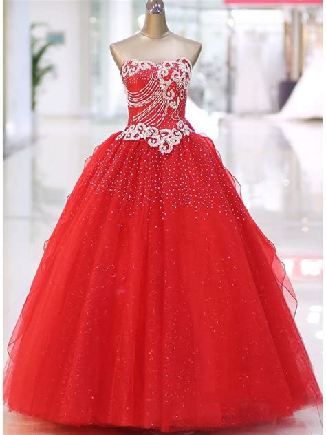 Red Ball Gown Prom Dress On Luulla
