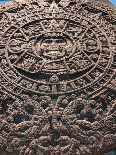 The Aztec Sun Stone Housed At The National Anthropology Museum In