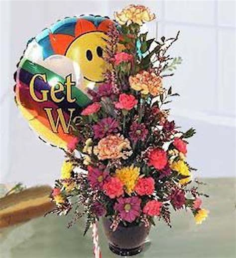Get Well Soon Bouquet Mylar Balloon Included Mancusos Florist St