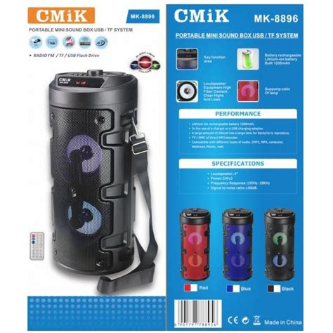 CMIK MK-8896 aktív hangszóró, Bluetooth, USB, SD, FM