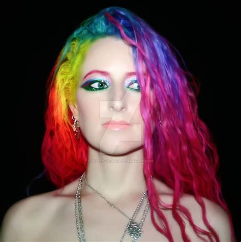 Rainbow Hair In 7 Colors By Wisely Chosen On Deviantart Dramatic Hair Dyed Hair Rainbow Hair