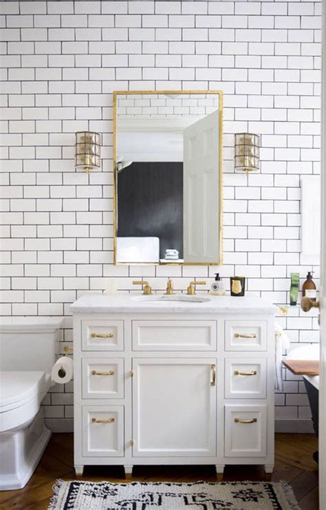 Many of you will remember that my office manager, allison, moved from the home we renovated last year (which sold in a couple of days. 35 black and white subway bathroom tile ideas and pictures