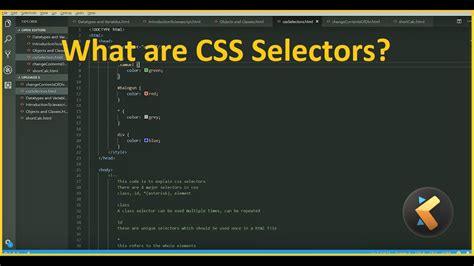 What Are Css Selectors Css Class Id And Asterisk Selectors Youtube