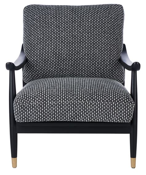 Black And White Accent Chair Clary Curved Back Accent Chair Black