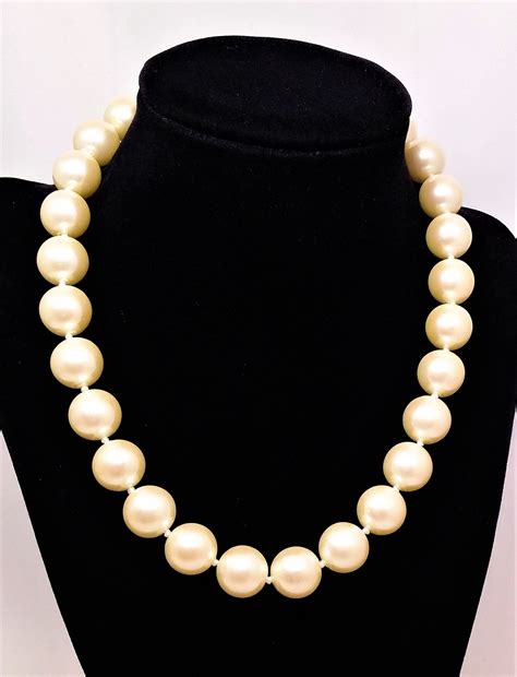 Vintage Pearl Choker Faux Pearls Chunky Necklace Bride Bridesmaid Wedding Womens Costume