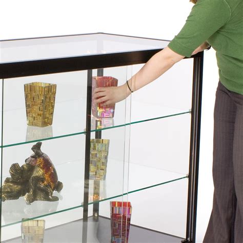 Free Standing Glass Display Case 60 X 38 X 23 34 Inch Framed In