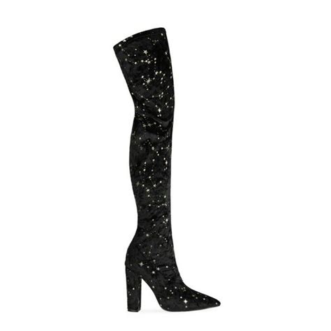 45 46 47 Womens Glitter Slouch Over The Knee Thigh High Heel Boots