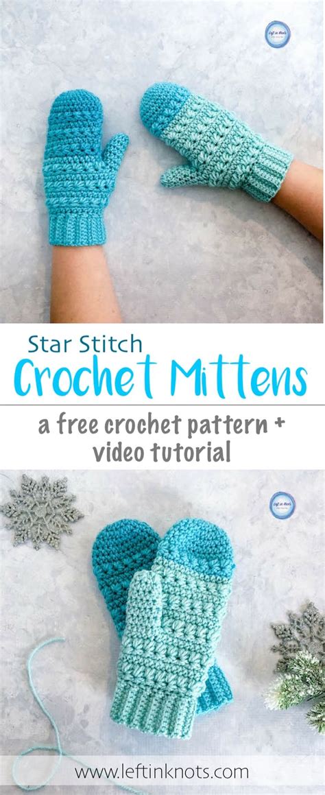 Snow Drops Mittens Free Crochet Pattern — Left In Knots Crochet
