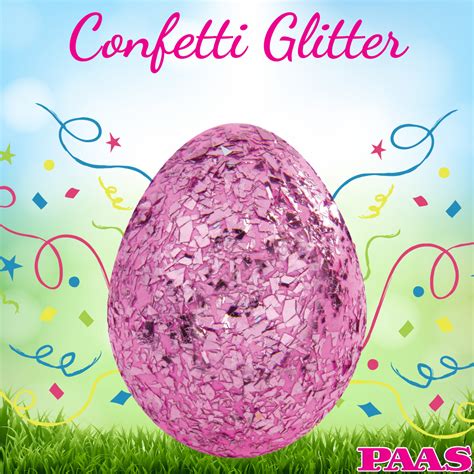 Paas Confetti Glitter Easter Egg Decorating Kit Chunky Glitter Fun