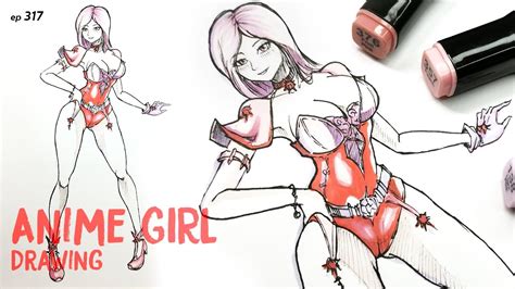 How To Draw Sexy Anime Girl Manga Style Sketching Anime Character Ep 317 Youtube