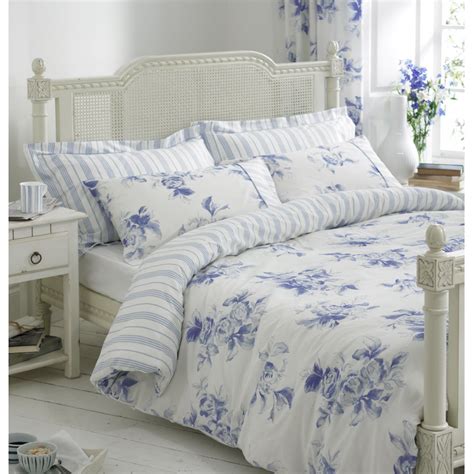 Helena Springfield Margueritte Blue And White Floral Reversible Duvet