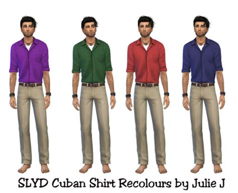 Slyd Cuban Shirt Revamp At Julietoon Julie J Sims 4 Updates