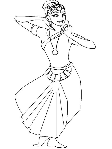 India Bharatanatyam Countries Coloring Pages And Coloring Book Dance