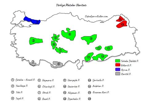 Coğrafyanın Kodları Türkiyenin Platoları Haritası