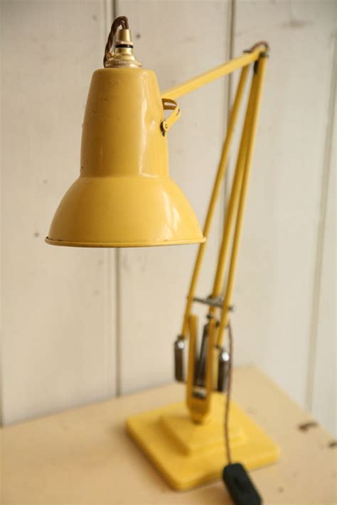 Lamps and yellow reception desk in modern kindergarten interior. Vintage Anglepoise Desk Lamp | Cream and Chrome