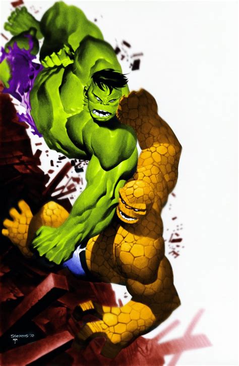 Hulk Vs Thing By Therealsurge On Deviantart Superhéroes