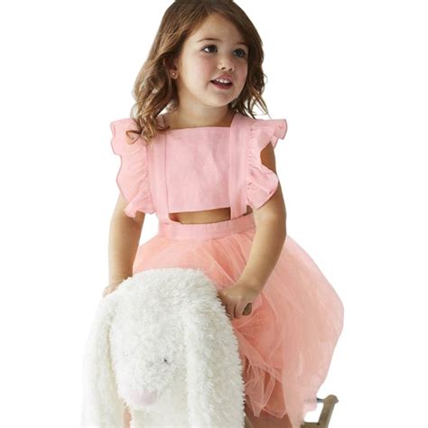 Toddler Girl Cute Bowknot Pink Black Princess Lace Dress Toddler Baby