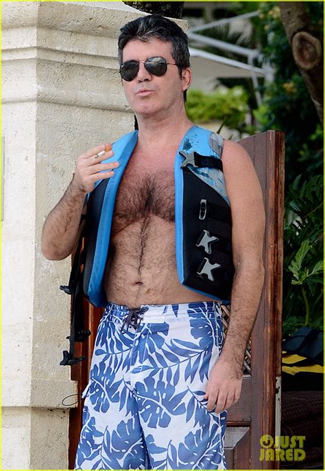 simon cowell goes shirtless while vacationing in barbados photo 3266830 lauren silverman