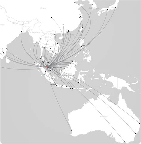 Airasia Route Map From Kuala Lumpur