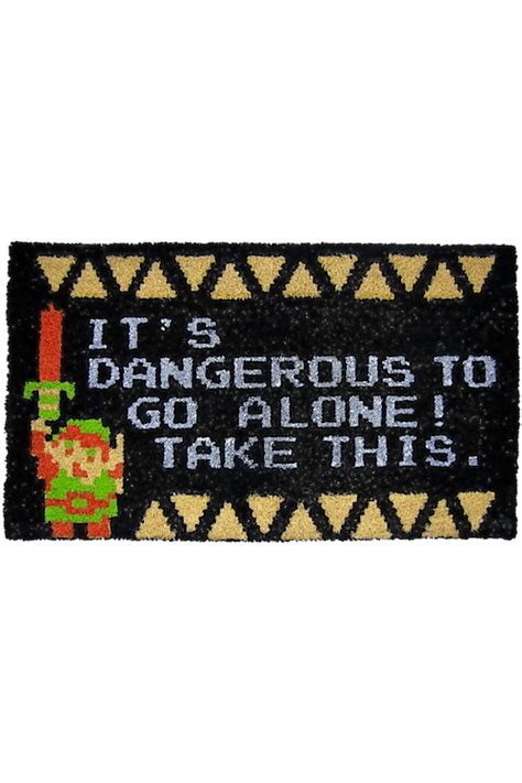 Its Dangerous To Go Alone Legend Of Zelda Doormat