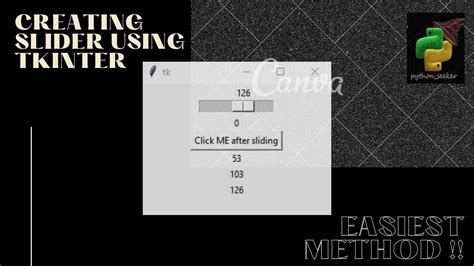 Creating Slider Using Tkinter Youtube