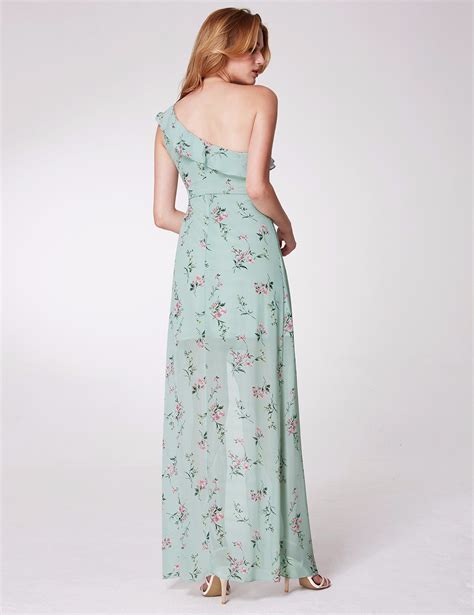 womens one shoulder floral print high low a line party dress bridesmaid uk 10 20 ebay