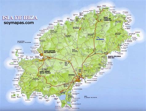 Mapa De Ibiza Mapa Físico Geográfico Político Turístico Y Temático