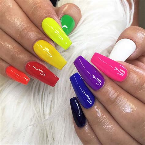 23 Cute Multi Colored Nails To Copy This Summer StayGlam
