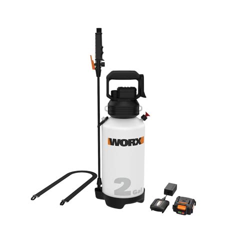 Worx 2 Gallons Plastic 20 Volt Max Battery Operated Pump Sprayer In The