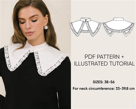 detachable collar pdf sewing pattern for women 10 sizes free etsy