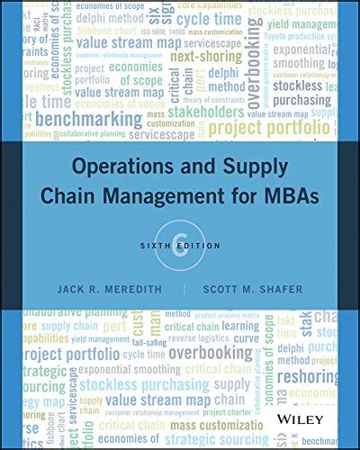 Operations And Supply Chain Management For Mbas Buy Online At Best