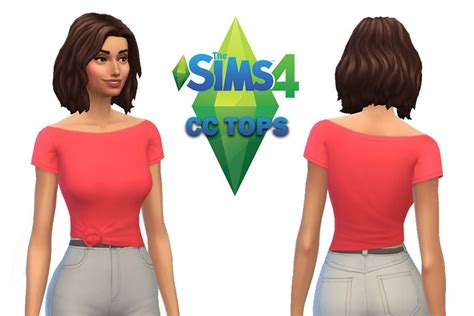 The Sims 4 Cc Tops Maxis Match Maxis Match Sims 4 Teen V Neck Adult