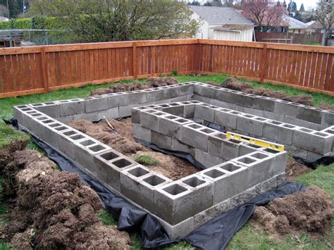 Cement Block Garden Less Grass To Mow Cinder Block Garden Large