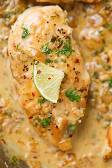 This skillet chicken breast recipe is phenomenal! One Skillet chicken with Fiesta Cream Sauce Recipe ...